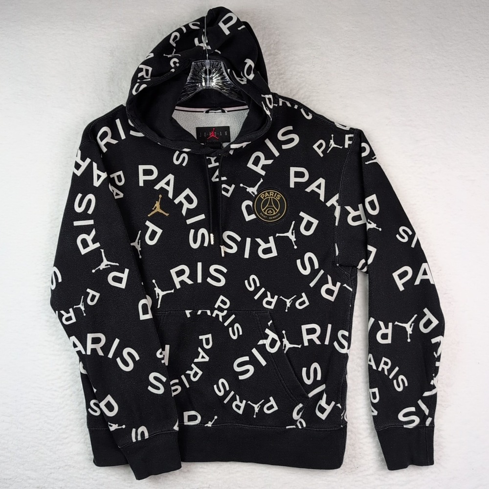 Air Jordan Paris Saint-Germain PSG 21/22 AOP Hoodie Medium Black CV9954 Soccer